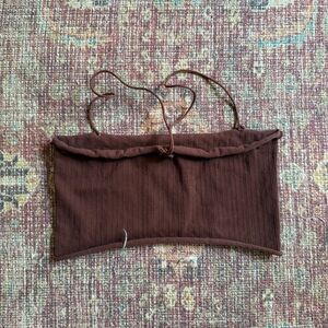 Intimately by Free People Brown XS/S ribbed and ruffled Bralette